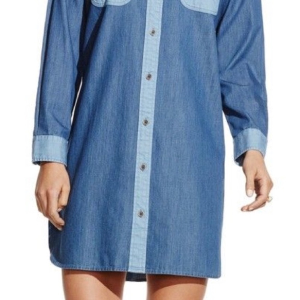 Two-toned Jean Mini Dress